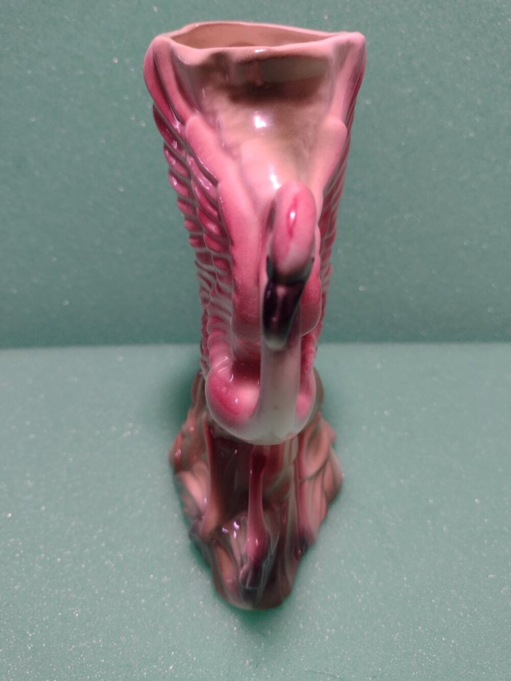 Vintage Stewart B. McCulloch Pottery of California Ceramic Flamingo Bud Vase - Picture 5 of 6